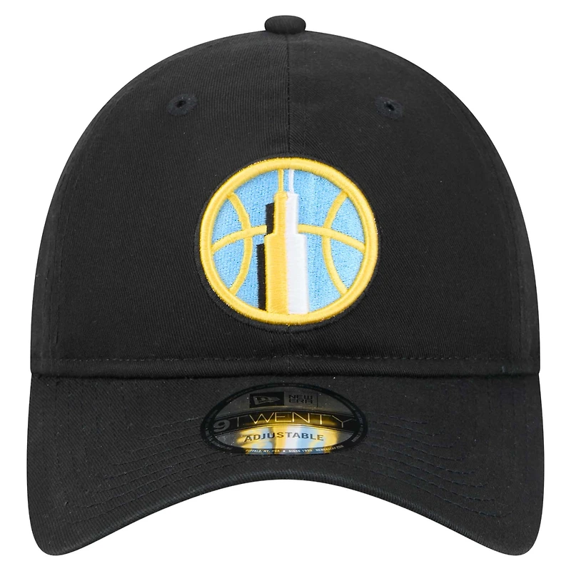 Casquette unisexe New Era Angel Reese Black Chicago Sky avec patch latéral nom et numéro 9TWENTY ajustable