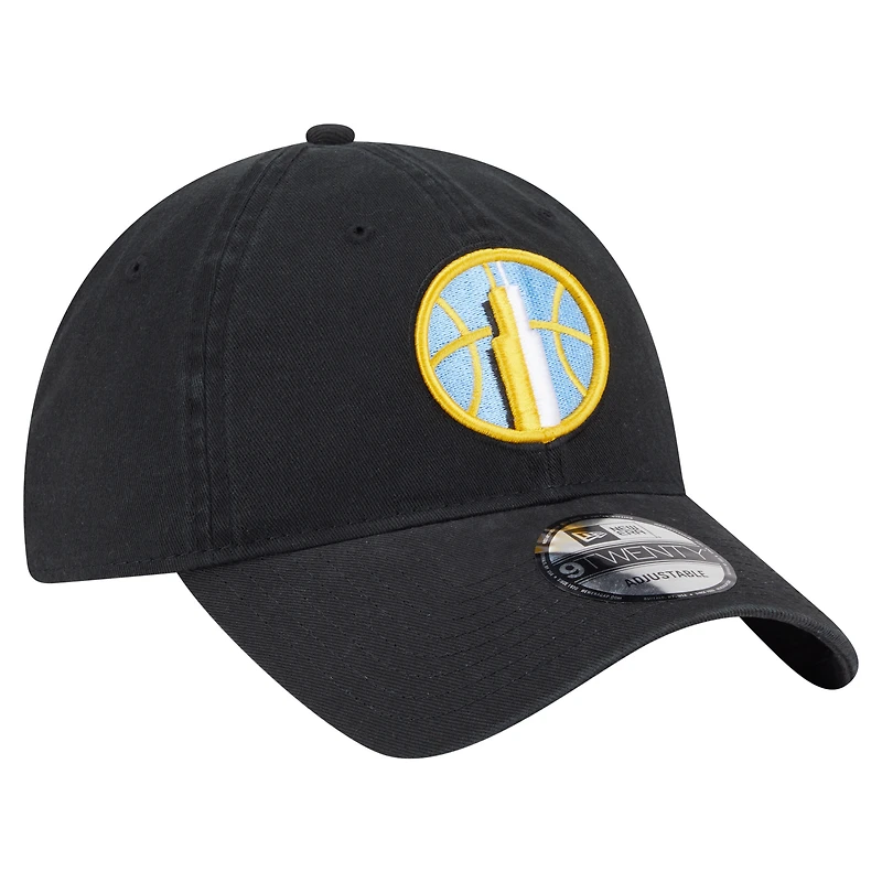 Casquette ajustable unisexe New Era Chicago Sky Core Alt Logo 9TWENTY noire