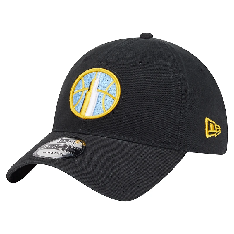 Casquette ajustable unisexe New Era Chicago Sky Core Alt Logo 9TWENTY noire