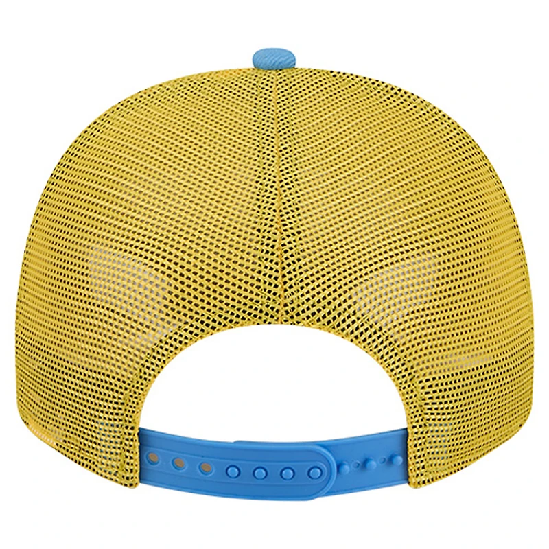 Casquette de camionneur ajustable unisexe New Era 9FIFTY Chicago Sky Banner blanche/jaune en mousse sur le devant