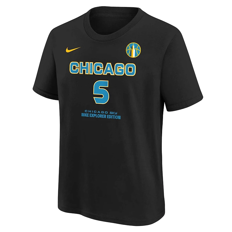 Unisex Nike Angel Reese Black Chicago Sky 2024 WNBA Draft Name & Number T-Shirt