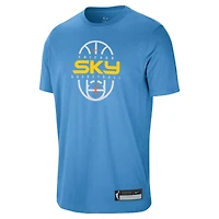T-shirt d'entraînement authentique premium Nike Sky Blue Chicago 2026 unisexe