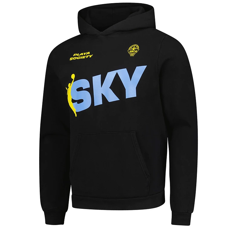 Sweat à capuche unisexe noir de l'équipe Chicago Sky Playa Society