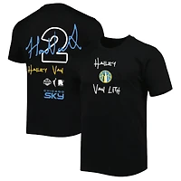T-shirt unisexe round21 Hailey Van Lith noir avec nom et numéro des Chicago Sky