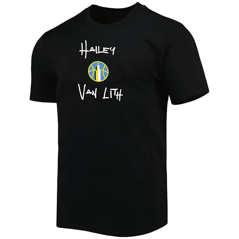 T-shirt unisexe round21 Hailey Van Lith noir avec nom et numéro des Chicago Sky