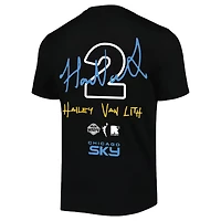 T-shirt unisexe round21 Hailey Van Lith noir avec nom et numéro des Chicago Sky