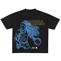 T-shirt unisexe round21 Kamilla Cardoso, noir, Chicago Sky 2024, WNBA Draft Player