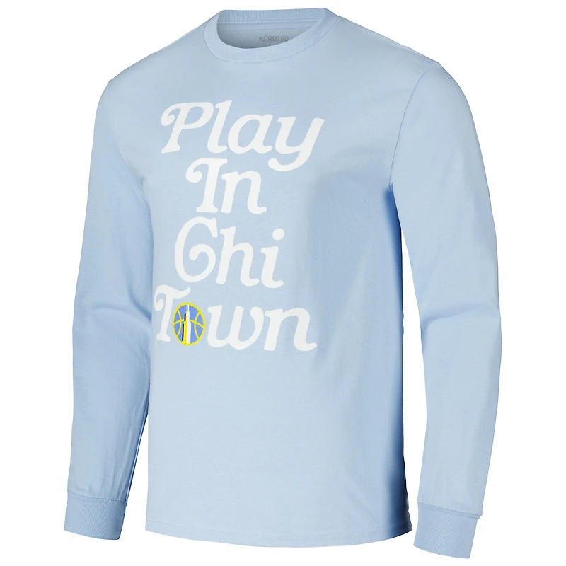 Unisex Sky Blue Chicago Play Long Sleeve T-Shirt