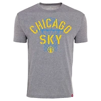 Unisex Sportiqe  Heather Gray Chicago Sky Comfy Basket Tri-Blend T-Shirt