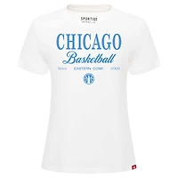 Unisex Sportiqe  White Chicago Sky Script Front Arcadia T-Shirt
