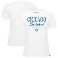 Unisex Sportiqe  White Chicago Sky Script Front Arcadia T-Shirt