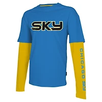 T-shirt unisexe Stadium Essentials Chicago Sky Spectator à manches longues, bleu clair