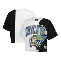 Women's New Era White Chicago Sky Team Split Cropped Boxy T-Shirt