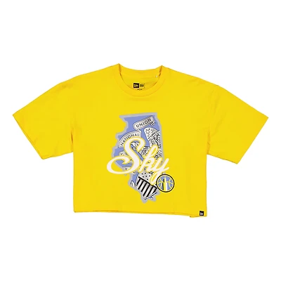 Women's New Era Yellow Chicago Sky 2026 WNBA Draft Hometown Boxy T-Shirt