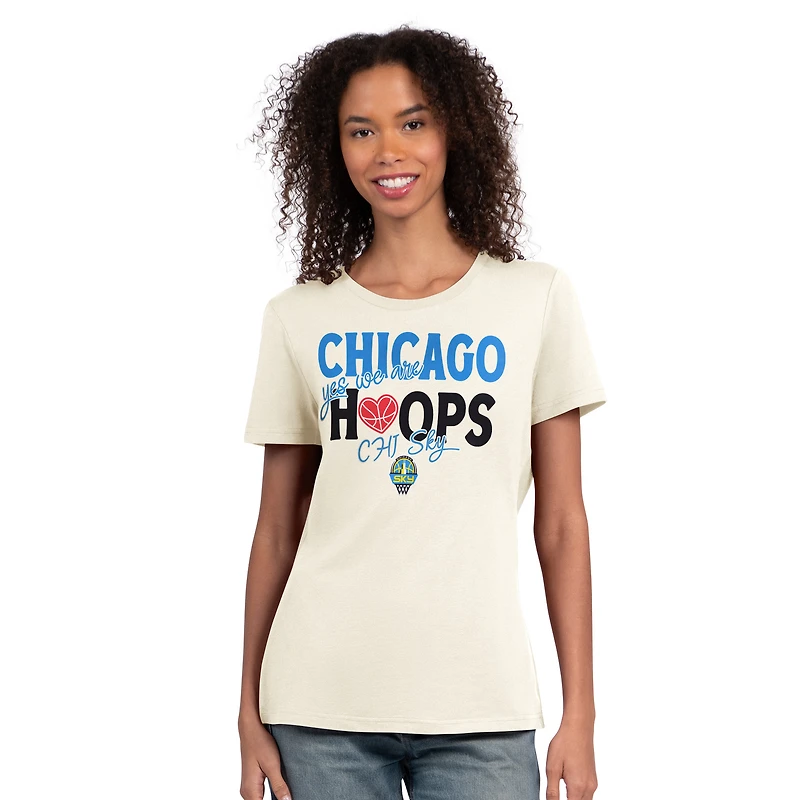 T-shirt d'avoine Starter pour femmes Chicago Sky Endzone
