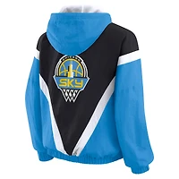 Women's WEAR by Erin Andrews Blue/Black Chicago Sky Colorblock Full-Zip Hoodie Windbreaker Jacket