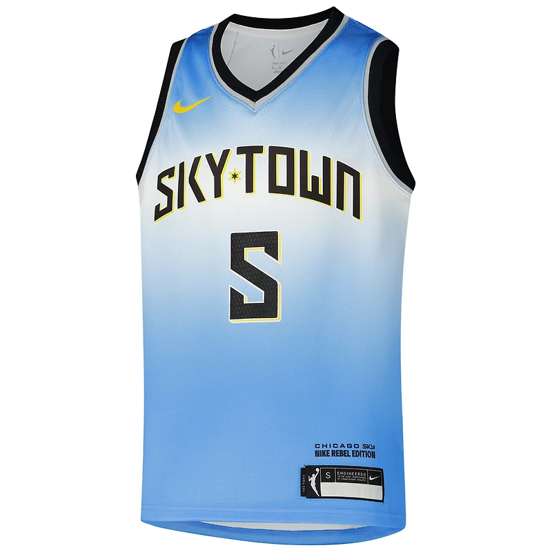 Youth Nike Angel Reese Light Blue Chicago Sky 2024 Draft Expansion WNBA Rebel Jersey