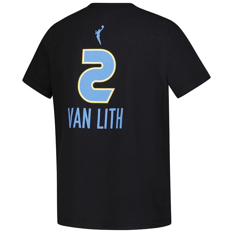 T-shirt Nike Hailey Van Lith noir pour jeune, édition Chicago Sky Explorer, avec nom et numéro