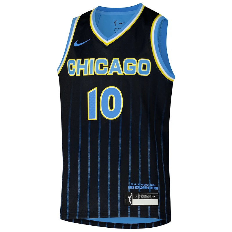 Maillot de joueur Nike Kamilla Cardoso noir Chicago Sky 2024 WNBA Draft Explorer Edition Victory pour jeune