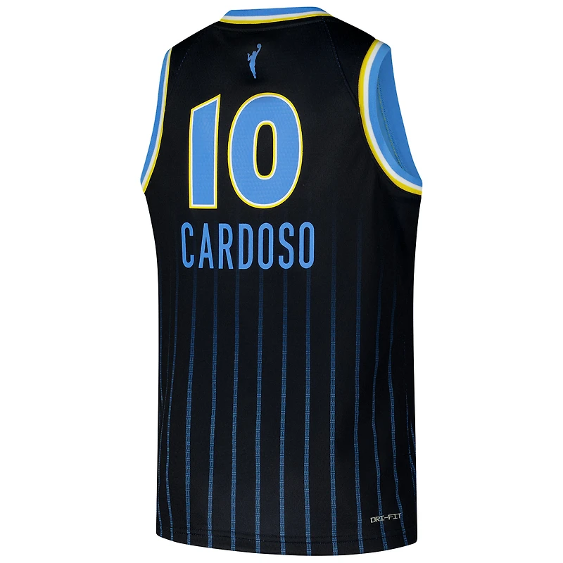 Maillot de joueur Nike Kamilla Cardoso noir Chicago Sky 2024 WNBA Draft Explorer Edition Victory pour jeune