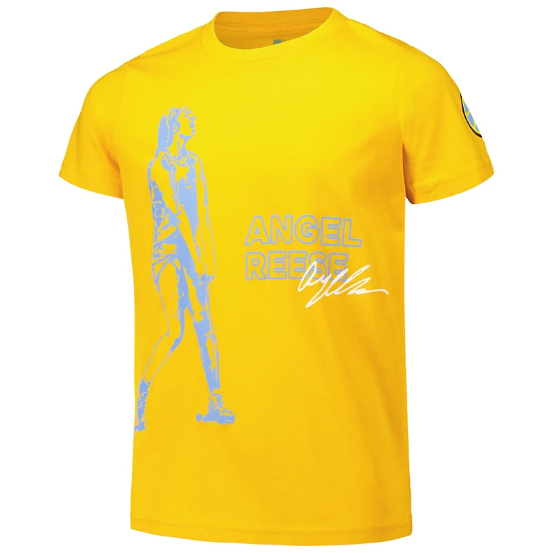 T-shirt de joueur jaune round21 Angel Reese Chicago Sky Player