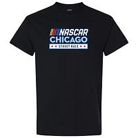 Men's NASCAR Black Chicago Street Race  Logo T-Shirt