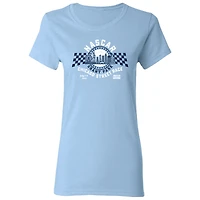 T-shirt bleu clair pour femme avec logo rétro NASCAR Chicago Street Race