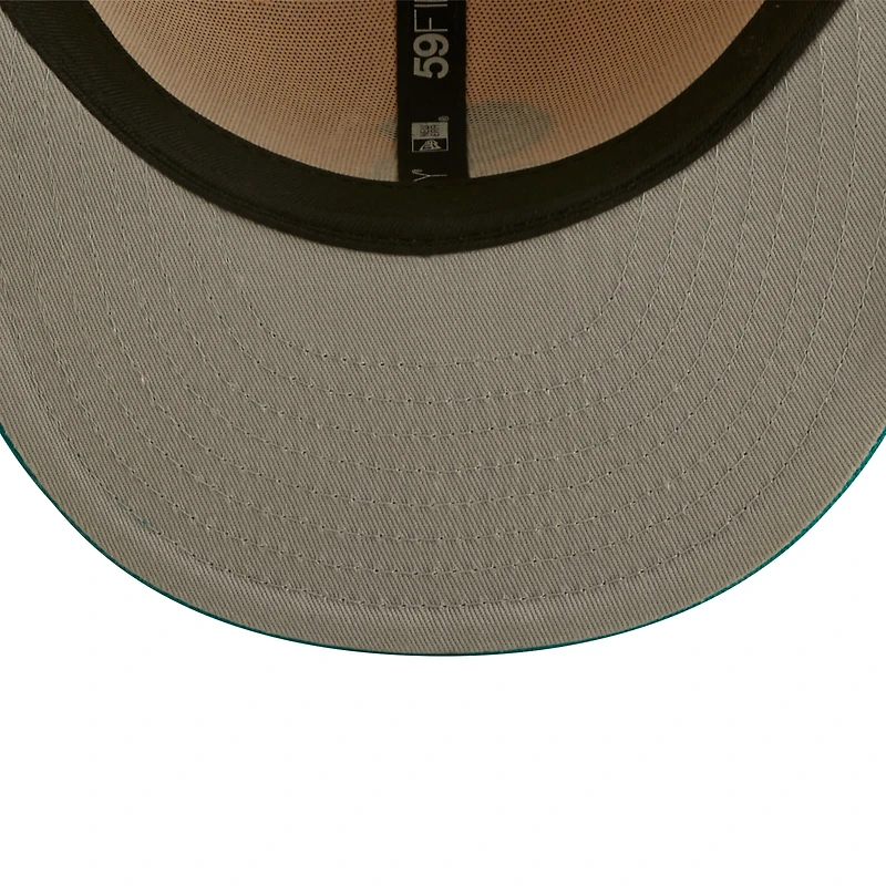 Casquette ajustée 59FIFTY Chicago White Sox Mango Forest New Era pour homme, naturel/bleu sarcelle