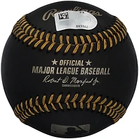 Balle de baseball en cuir noir autographiée par Braden Montgomery, des White Sox de Chicago.