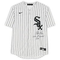 Maillot réplique blanc Nike autographié par Braden Montgomery des White Sox de Chicago avec inscription « 12e choix au total 2024 ».