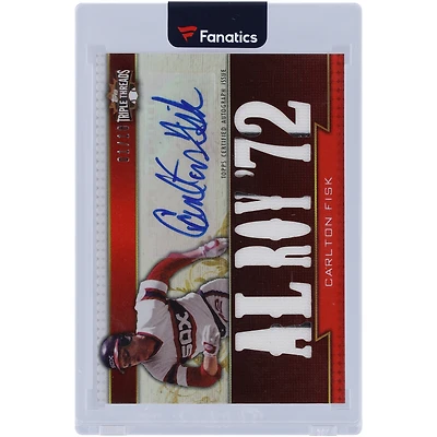 Carte relique autographiée par Carlton Fisk Chicago White Sox 2011 Topps Triple Threads Game Used #TTAR-115 #1/18