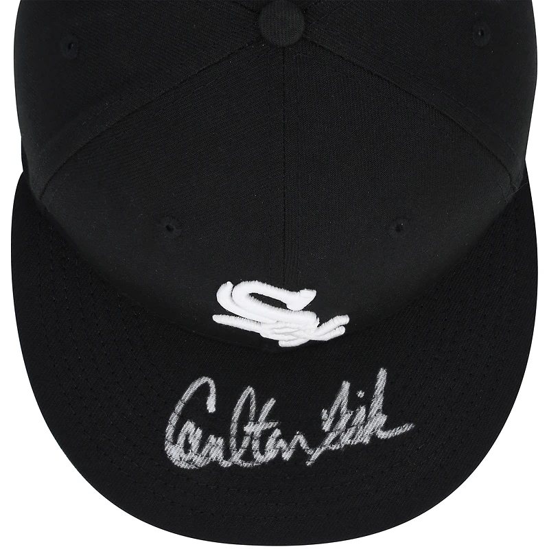 Carlton Fisk Chicago White Sox Autographed Black New Era Cap