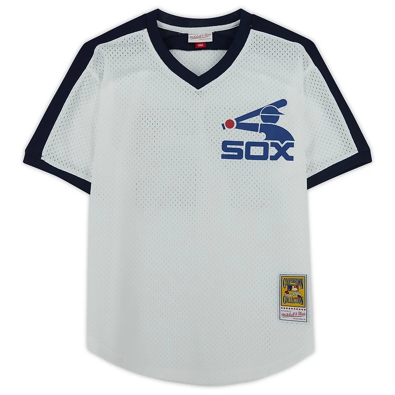 Carlton Fisk Chicago White Sox Autographed White Mitchell & Ness Authentic Batting Practice Jersey