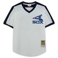 Carlton Fisk Chicago White Sox Autographed White Mitchell & Ness Authentic Batting Practice Jersey