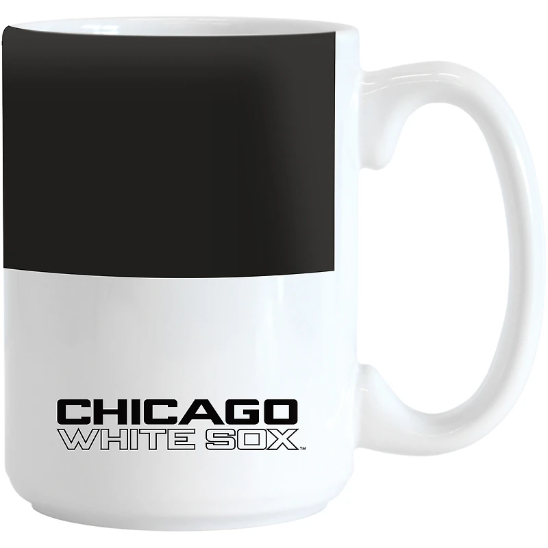 White Sox de Chicago 15 oz. Tasse à blocs de couleurs