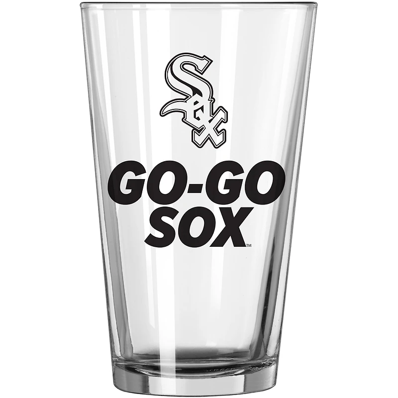 White Sox de Chicago 16 oz. Verre à pinte à slogan d'équipe