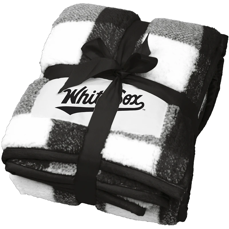 Couverture polaire givrée à carreaux Buffalo de 50 po x 60 po des White Sox de Chicago