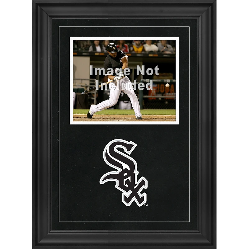Cadre photo horizontal encadré de luxe des White Sox de Chicago de 8 po x 10 po avec logo de l'équipe