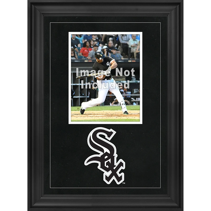 Cadre photo vertical encadré de luxe des White Sox de Chicago de 8 po x 10 po avec logo de l'équipe
