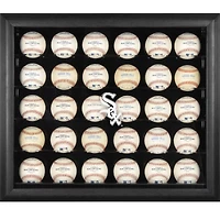 Chicago White Sox Logo Black Framed 30-Ball Display Case