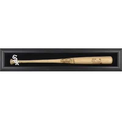 Chicago White Sox Logo Framed Wall-Mounted Single Bat Display Case - Black