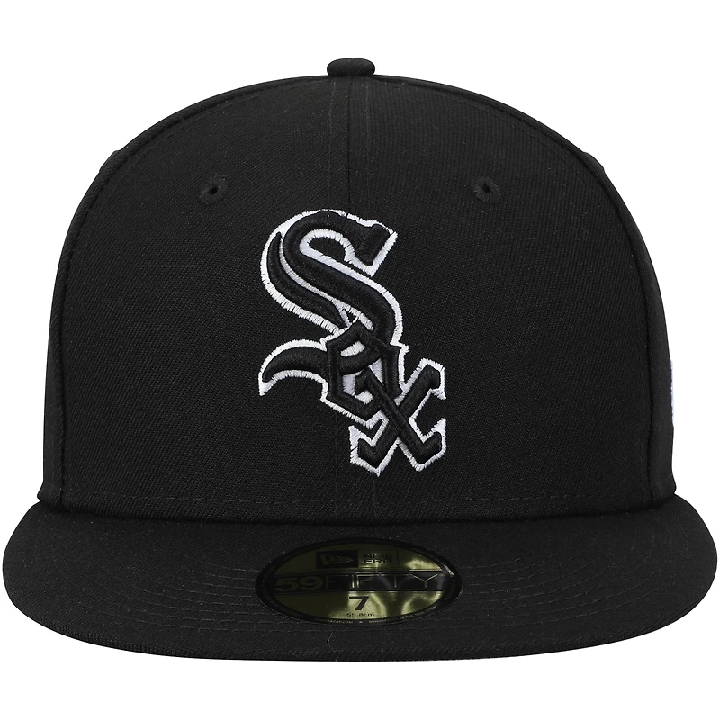 Chicago White Sox New Era B-Dub 59FIFTY Fitted Hat - Black