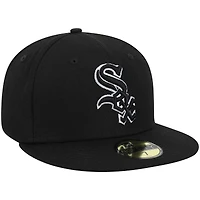 Chicago White Sox New Era B-Dub 59FIFTY Fitted Hat - Black