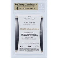Eloy Jimenez Chicago White Sox 2023 Topps Definitive Game Used Letter Relic #DNC-EJ #1/1 BGS Authenticated 9.5 Card