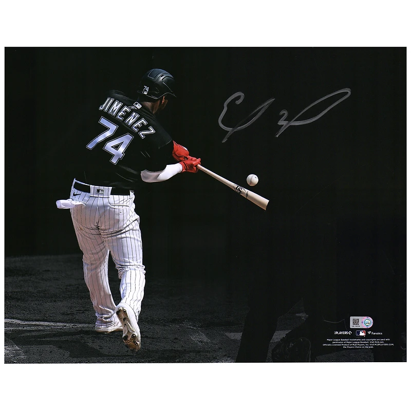 Photographie autographiée de 11"x 14" d'Eloy Jimenez par les White Sox de Chicago