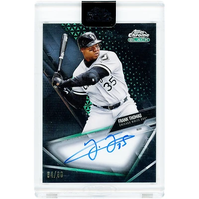 Carte autographiée Frank Thomas des White Sox de Chicago, collection Topps Chrome Black Teal Refractor 2021, n° CBA-FT, n° 64/99