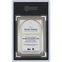 Frank Thomas Chicago White Sox Autographié 2021 Topps Definitive Collection Autographe Encadré Violet #DCFA-FT #8/10 SGC Authentifié 9 Carte