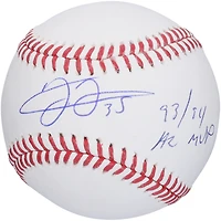 Baseball autographié par Frank Thomas des Chicago White Sox avec l'inscription « 93 & 94 AL MVP »