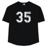 Maillot d'entraînement au bâton noir Mitchell & Ness autographié par Frank Thomas des White Sox de Chicago, avec inscription « HOF 2014 ».