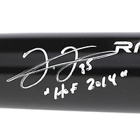 Frank Thomas Chicago White Sox Autographed Black Rawlings Pro Bat with "HOF 2014" Inscription
